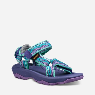 Teva Hurricane XLT 2 Kids' Purple / Green Slip Ons CA31637 Canada Clearance